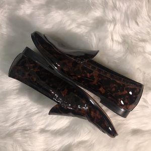 BR cute patent leather tortoise shell print shoe